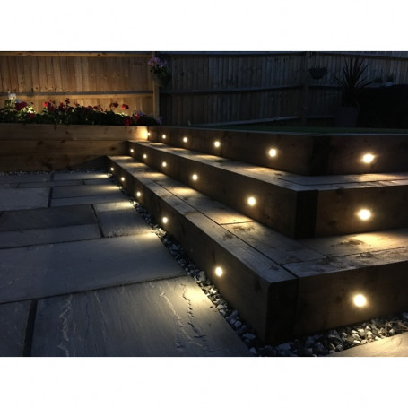 Techmar Garden Lighting UK Outdoor Lights Low Voltage Alpha 12V Blue LED Decking Light. 4