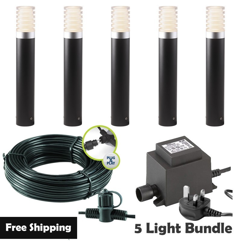Techmar Arco 60 LED Garden Post Light Bundles 5 Light Kit
