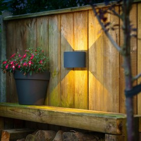 Techmar Outdoor Garden Lighting UK Goura  12V 6W LED Anthracite Up / Down Adjustable Outdoor Wall 1