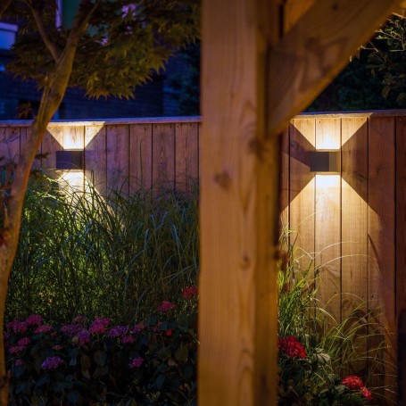 Techmar Outdoor Garden Lighting UK Mauri 12V 6W LED Anthracite Up / Down Adjustable Outdoor Wall Light 1