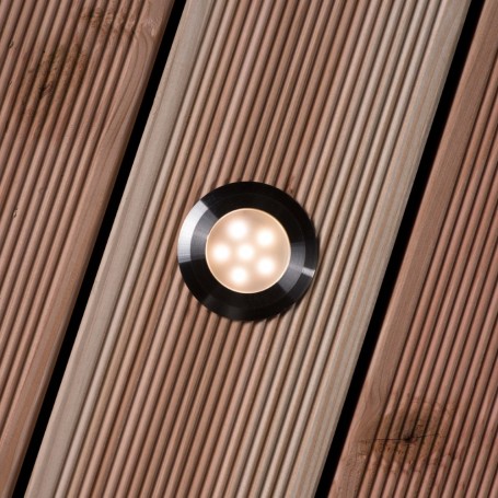 Techmar Garden Lighting UK Outdoor Lights Sirius 1w warm white 12V LED Deck Light