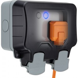 Outdoor Garden Lighting UK  DIY Accessories - BG 2Gang IP65 WP22 WIFI Smart switch socket 2