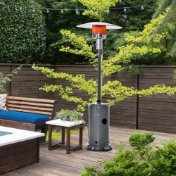 Outdoor 12.5KW Freestanding Gas Patio Heater With Wheels & Dust Cover 5