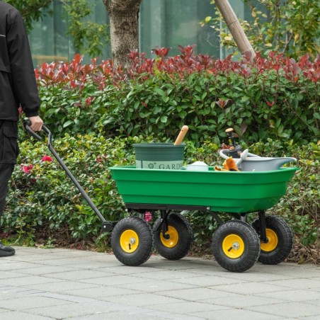 Garden Heavy Duty Utility 4 Wheel Trolley Cart/Wheelbarrow 2