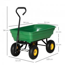 Garden Heavy Duty Utility 4 Wheel Trolley Cart/Wheelbarrow 3