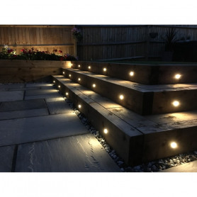Techmar Garden Lighting UK Outdoor Lights Alpha warm white 12V LED Deck Light 1