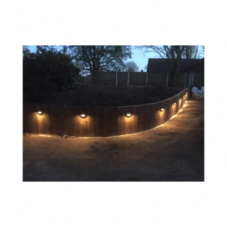 Techmar Outdoor Garden Lighting UK Deimos 12V 1W LED Anthracite Outdoor Wall 2