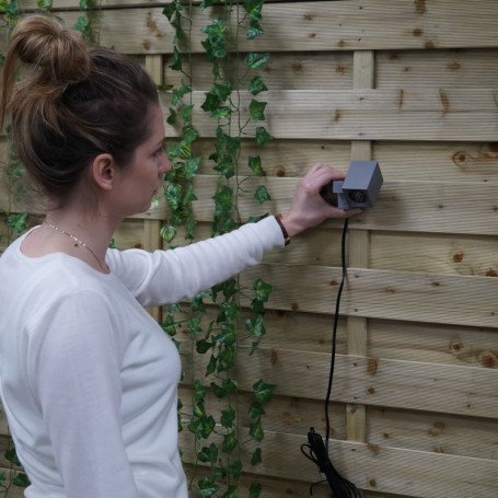 Techmar Outdoor Garden Lighting UK Nano 12V 2W LED Silver Outdoor Wall Spotlight 6