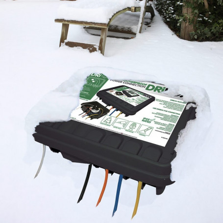 Outdoor Garden Lighting UK Accessories - Dribox 330 large black weatherproof 1