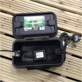 Outdoor Garden Lighting UK Accessories - Dribox 200 Small black weatherproof 1